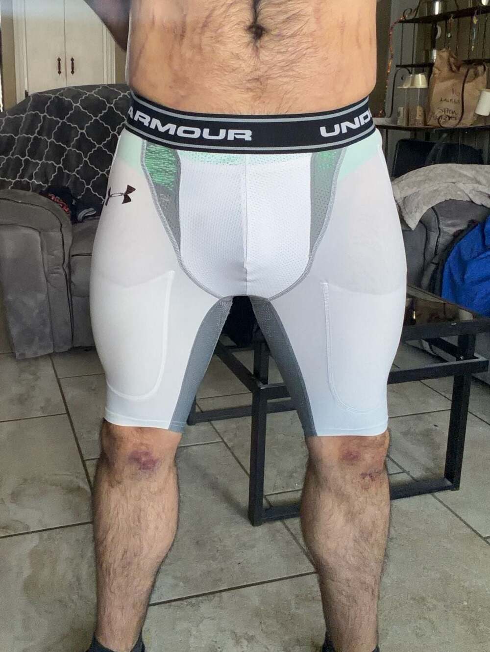 Under Armour Performance HeatGear White Compression Shorts - Size Small